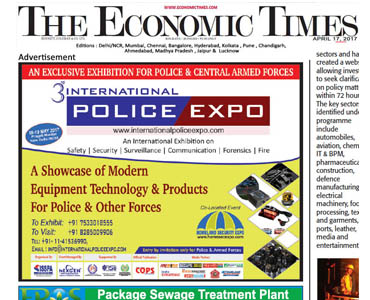 International Police Expo Media 2017 Advertisement on ECONOMIC TIMES